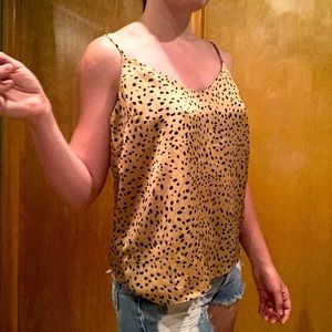 Fun leopard top. Adjustable straps.